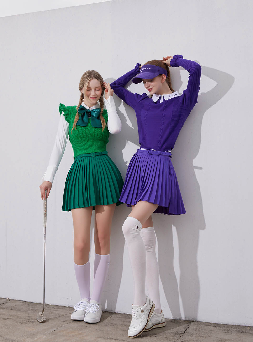{PRE-ORDER} Unbalanced Belt Pleats Skirt by J.Jane Korea